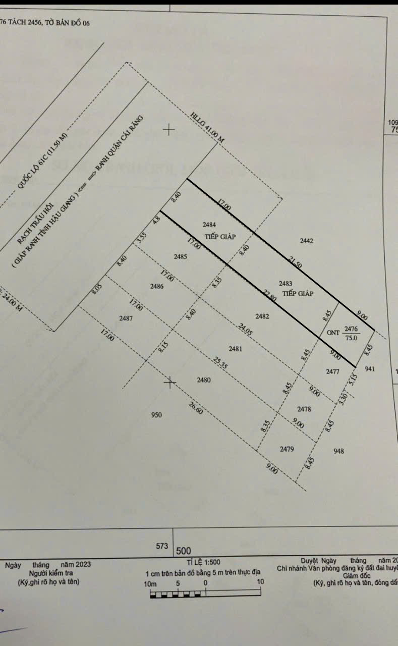Bán 4 nền liền kề mặt tiền Quốc lộ 61C, Nhơn Nghĩa, Phong Điền, TP Cần Thơ