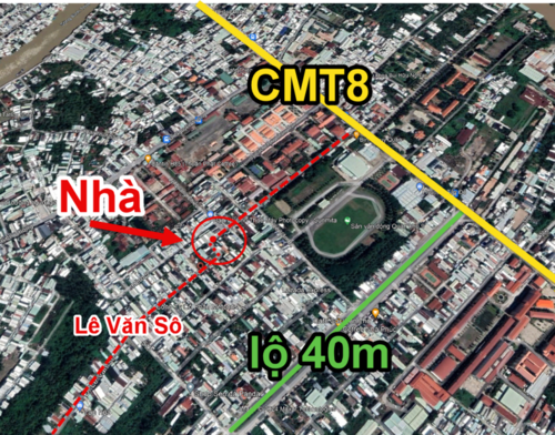 BÁN NHÀ MẶT TIỀN LÊ VĂN SÔ 1 TRỆT 1 LẦU 