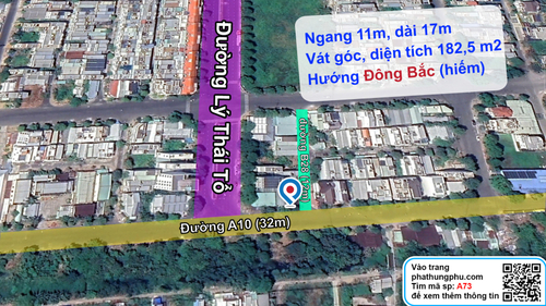Siêu hiếm - Cặp Góc hướng Đông Bắc đường A10 - KDC Hưng Phú