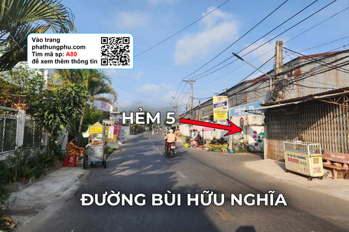 Bán nền mặt tiền rạch hẻm 5 Bùi Hữu Nghĩa
