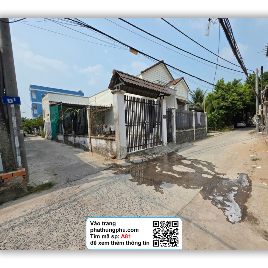 Nền thổ cư đường D1 KDC 3A P. An Bình Q.Ninh Kiều