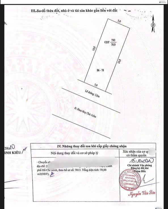 Bán nền tặng nhà đường Phan Huy Chú