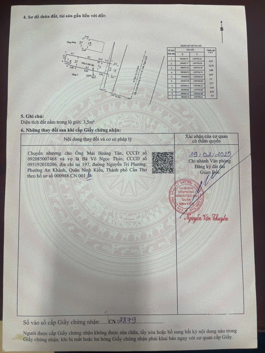 Nhà Mặt Tiền Đường Tầm Vu Lớn